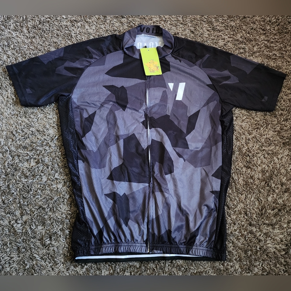 NWT Void Cycling Short Sleeve Camouflage Athletic Logo Jersey XXL